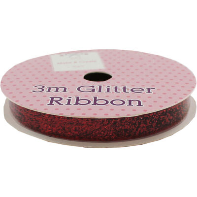 3m Glitter Ribbons - Assorted image number 1