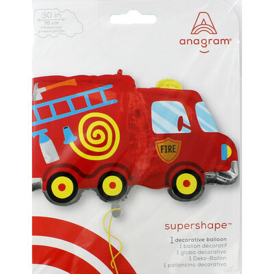 30 Inch Fire Truck Super Shape Helium Balloon image number 2