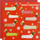 Festive Dachshunds Luxury Christmas Cards: Pack Of 8 image number 1