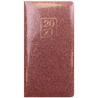 Pink Glitter 2021 Slim Week to View Pocket Diary image number 1