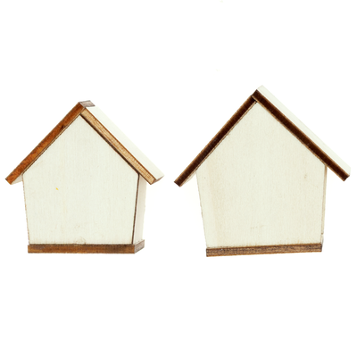 Christmas Wooden Houses Embellishments: Pack of 2 image number 3