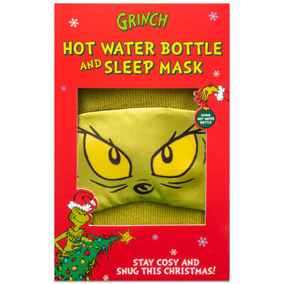 The Grinch Hot Water Bottle and Sleep Mask Set image number 1