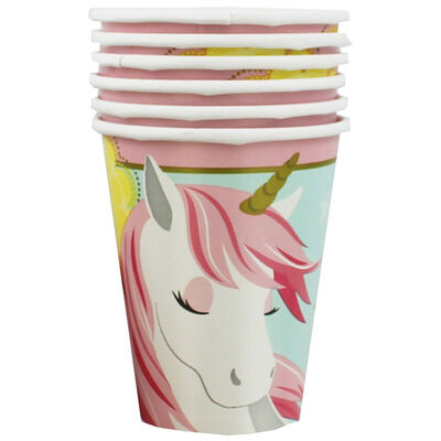Magical Unicorn Party Paper Cups - 8 Pack image number 1