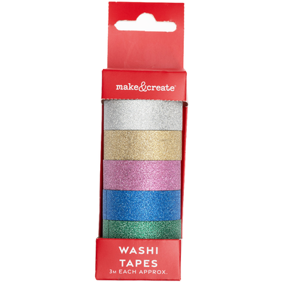 Glitter Washi Tapes: Pack of 5 image number 3