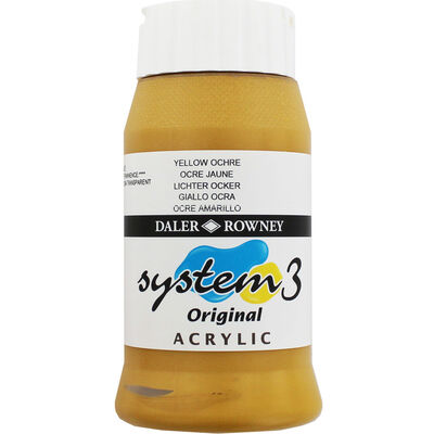 Daler Rowney System 3 Acrylic Paint - Yellow Ochre image number 1