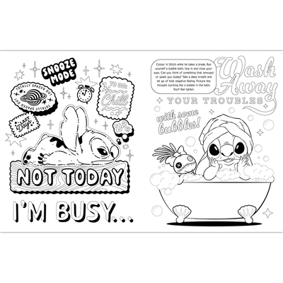 Disney Stitch: Wave Your Worries Away Colouring Book image number 3