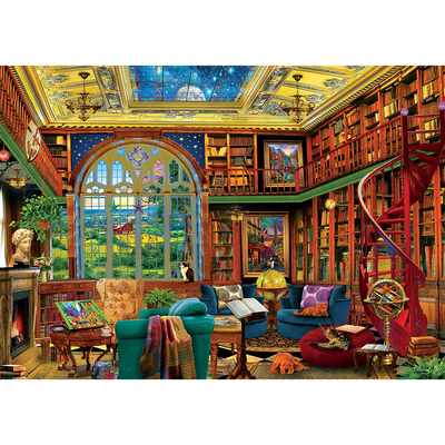 The Antique Library 1000 Piece Jigsaw Puzzle image number 2