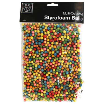Mini Multi-Coloured Styrofoam Balls image number 1