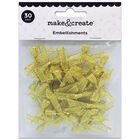 Gold Bow Embellishments: Pack of 30 image number 1