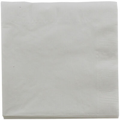 Frosty White Napkins - 50 Pack image number 1