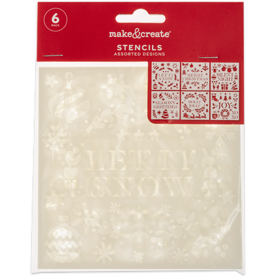 Christmas Stencils: Pack of 6 image number 1