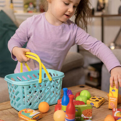 PlayWorks Shopping Basket and Food Role Play Set image number 4
