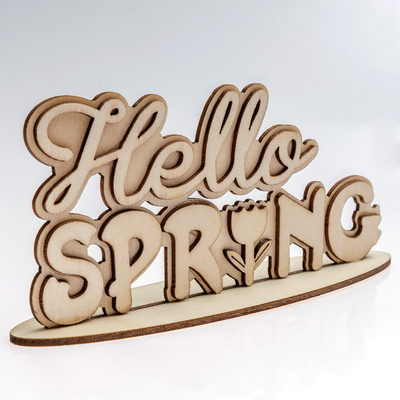 Hello Spring Wooden Sign image number 3