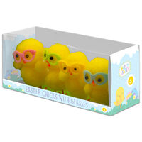 Easter Chicks With Glasses: Pack of 4