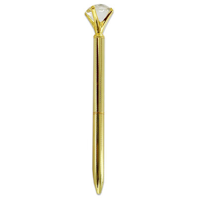 Diamond Topped Gold Metal Pen image number 1