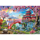 Pagoda With Cherry Blossom 500 Piece Jigsaw Puzzle image number 2
