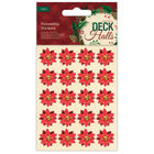 Red Poinsettia Stickers: Pack of 20 image number 1