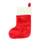 Red Plush Christmas Stocking image number 1