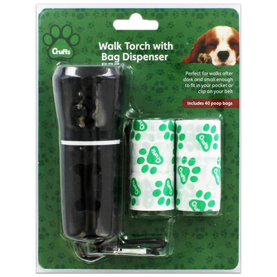 Crufts LED Walk Torch with Poop Bag Dispenser image number 1