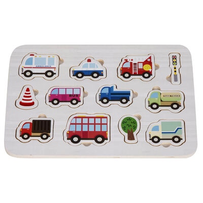 PlayWorks Wooden Vehicle Puzzle image number 1