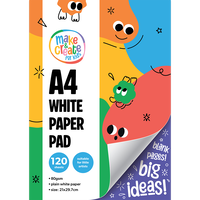 A4 White Paper Pad: 120 Sheets