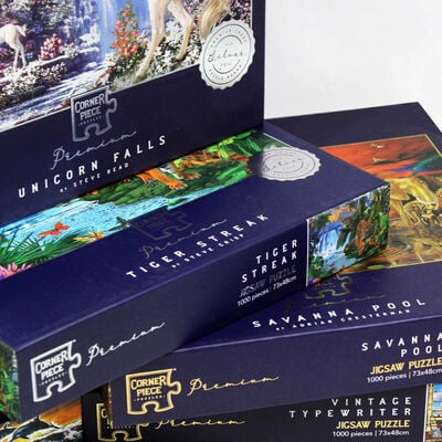 Savanna Pool 1000 Piece Gold-Foiled Premium Jigsaw Puzzle image number 4