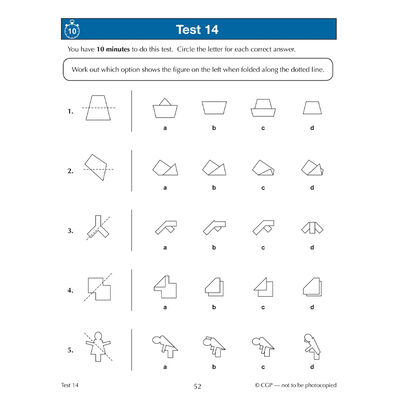 11+ GL 10-Minute Tests Non-Verbal Reasoning Spatial: Ages 10-11 image number 2