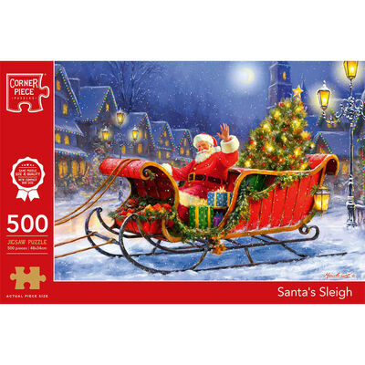 Santa's Sleigh 500 Piece Jigsaw Puzzle image number 1