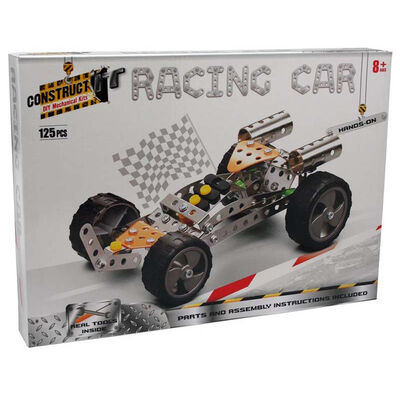 Metal Racing Car Model Kit: 125 Pieces image number 1