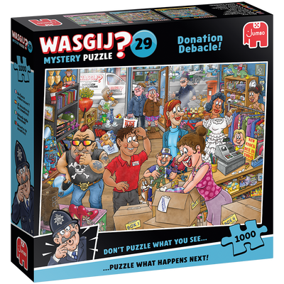 Wasgij Mystery 29 - Donation Debacle! 1000 Piece Jigsaw Puzzle image number 1