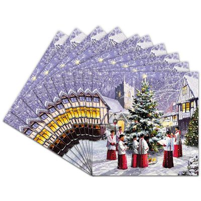 Premium Outdoor Choir Christmas Cards: Pack of 10 image number 2