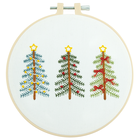 Festive Christmas Tree Embroidery Hoop Kit image number 2