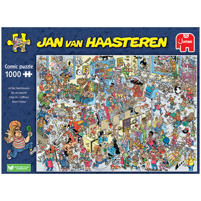 Jumbo Jan Van Haasteren At The Hair Dressers 1000 Piece Jigsaw Puzzle image number 1