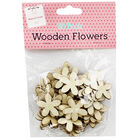 60 Wooden Flowers - Natural image number 1