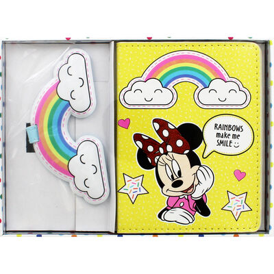 Disney Minnie Mouse Yellow Rainbow Luggage Accessory Set image number 1