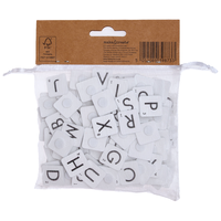 White Wooden Letters: Pack of 114