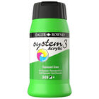 System 3 Acrylic Paint: Fluorescent Green 500ml image number 1