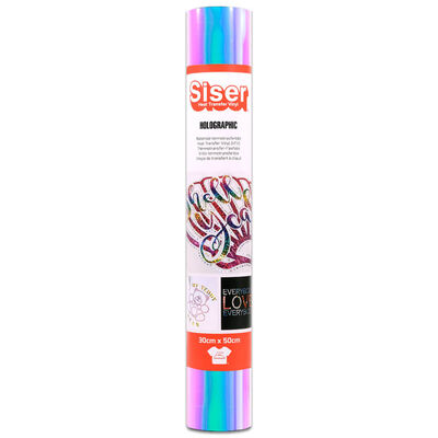 Siser Holographic Heat Transfer Vinyl 30cm x 50cm: Rainbow Pearl image number 1