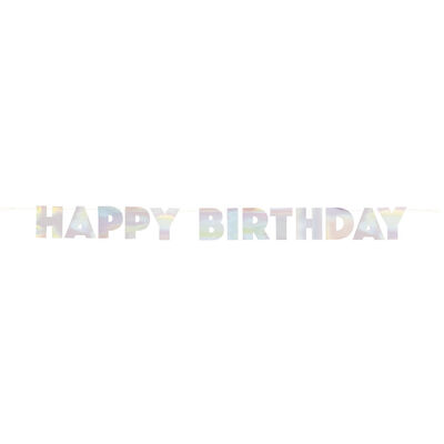 Iridescent Happy Birthday Letter Banner image number 2
