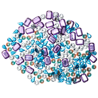 Assorted Craft Gemstones: Pack of 4