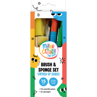Brush and Sponge Set: Pack of 15