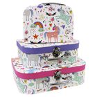Magical Unicorn Storage Suitcases: Set of 3 image number 1