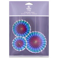 Rainbow Ombre Paper Fan Decorations