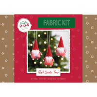 Red Santa Trio Fabric Kit