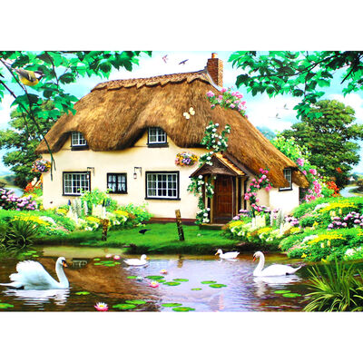 Swan Cottage 1000 Piece Jigsaw Puzzle From 2.00 GBP | The Works