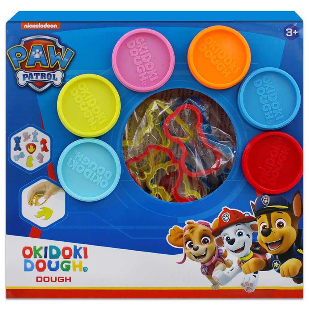 PAW Patrol Kleiset, Okidoki Deeg-feestpakket met 6 kleuren, kinderklei