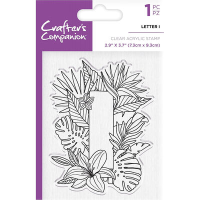 Crafters Companion Clear Acrylic Stamp - Floral Letter I image number 1