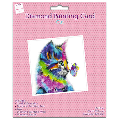 Diamond Painting Card: Cat image number 1