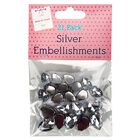 Silver Gem Embellishments - 21 Pack image number 1