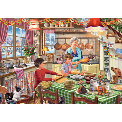 Grandma&rsquo;s Kitchen at Christmas 1000 Piece Jigsaw Puzzle image number 2
